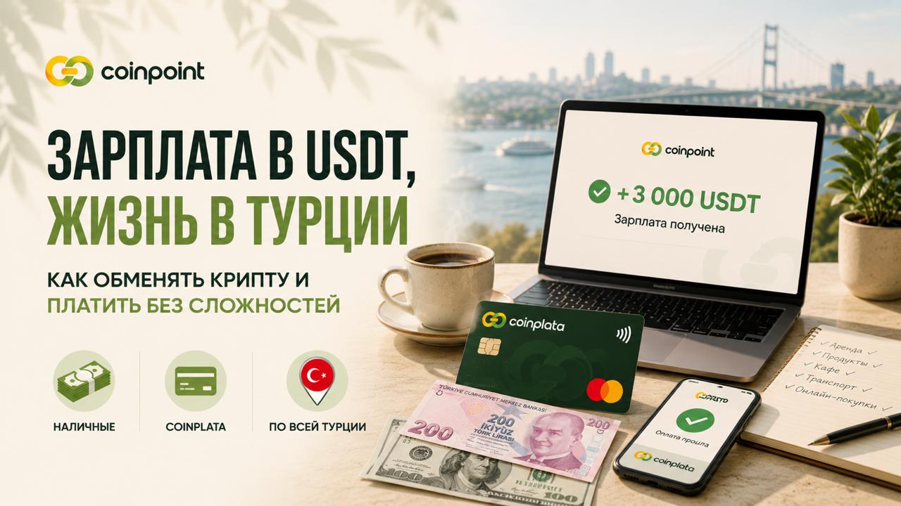 Зарплата в USDT, жизнь в Турции: как обменять крипту и платить без сложностей